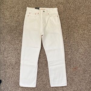 Levi's White Straight Jeans